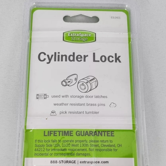 Extra Space Storage Cylinder Lock with 2 Keys ES-2401 BRAND NEW - Picture 5 of 8